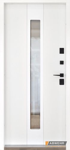 Вхідні двері зі склом модель Fortezza (колір RAL + Вулична плівка) комплектація COTTAGE