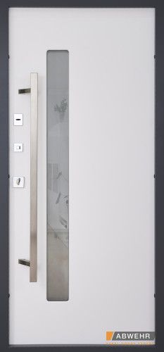 [Складська програма] Вхідні двері зі склом модель Liberty Glass (Колір RAL 7016+Біла) комплектація Megapolis MG3