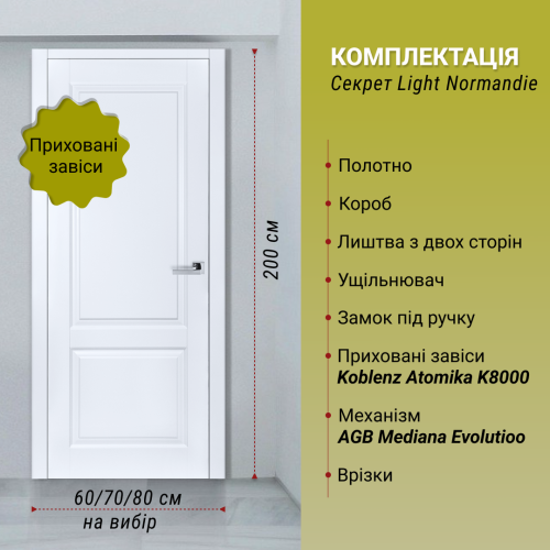 Міжкімнатні двері Секрет Light Normandie